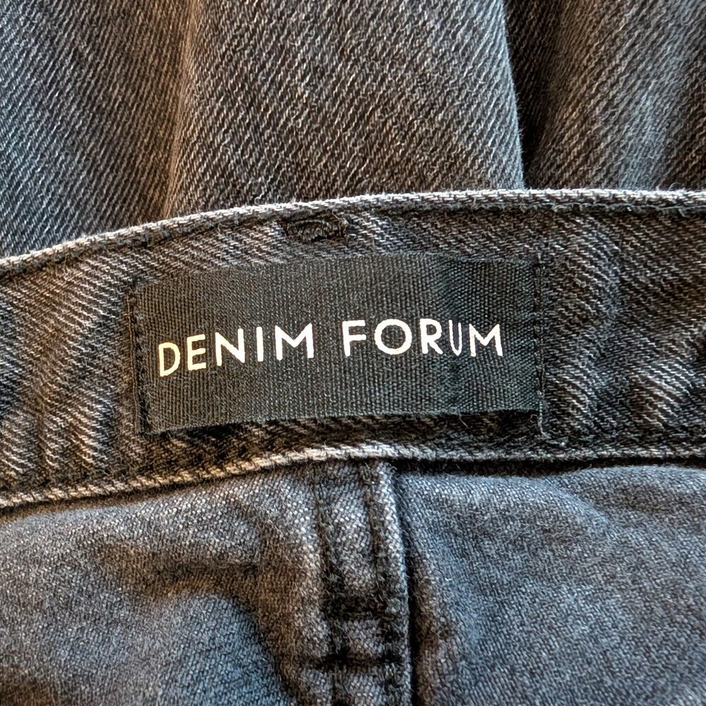 Denim Forum The Farrah Hi-rise Wide Jean Black Size 25 Aritzia Denim - Picture 3 of 9